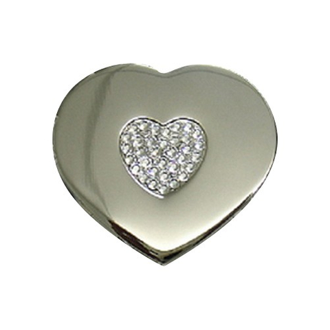 水晶鑽心型盒鏡